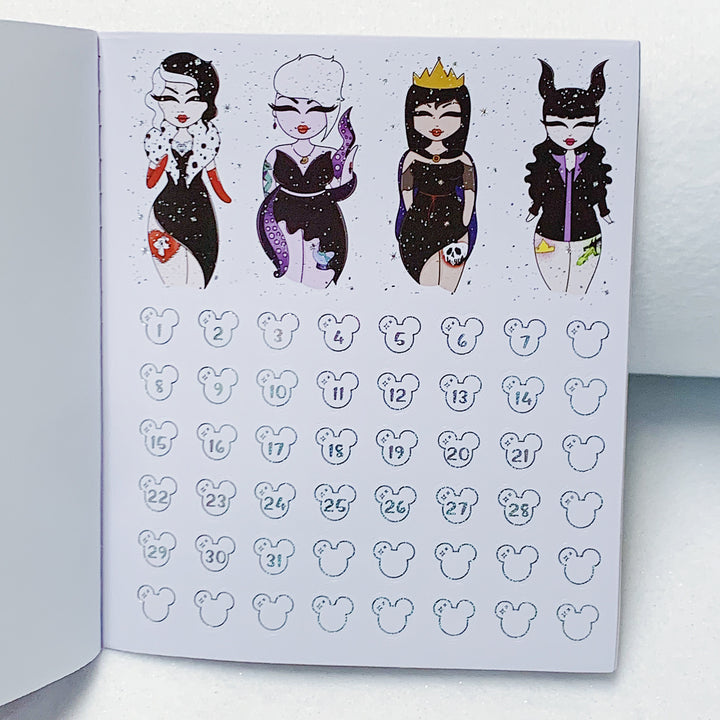 Tattoo Villains Sticker Book | 10 Pages | Sparkly Holo Foiled