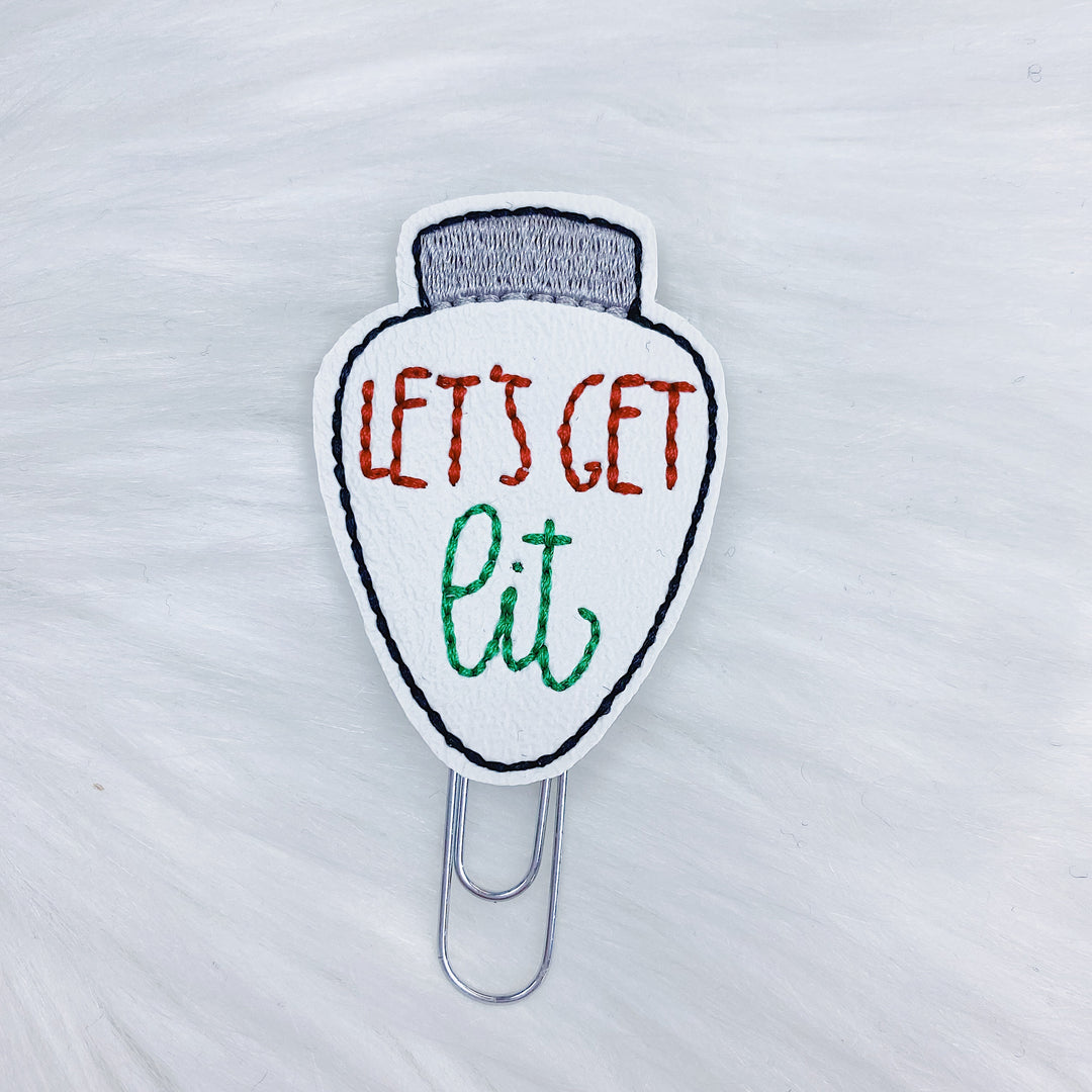 Let's Get Lit Feltie Planner Clip