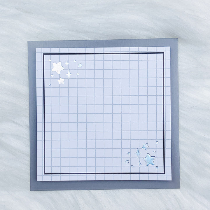 Grid + Holo Stars Sticky Note | 3x3 + 40 Sheets