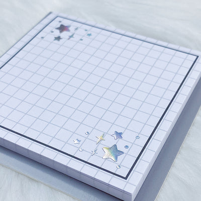 Grid + Holo Stars Sticky Note | 3x3 + 40 Sheets