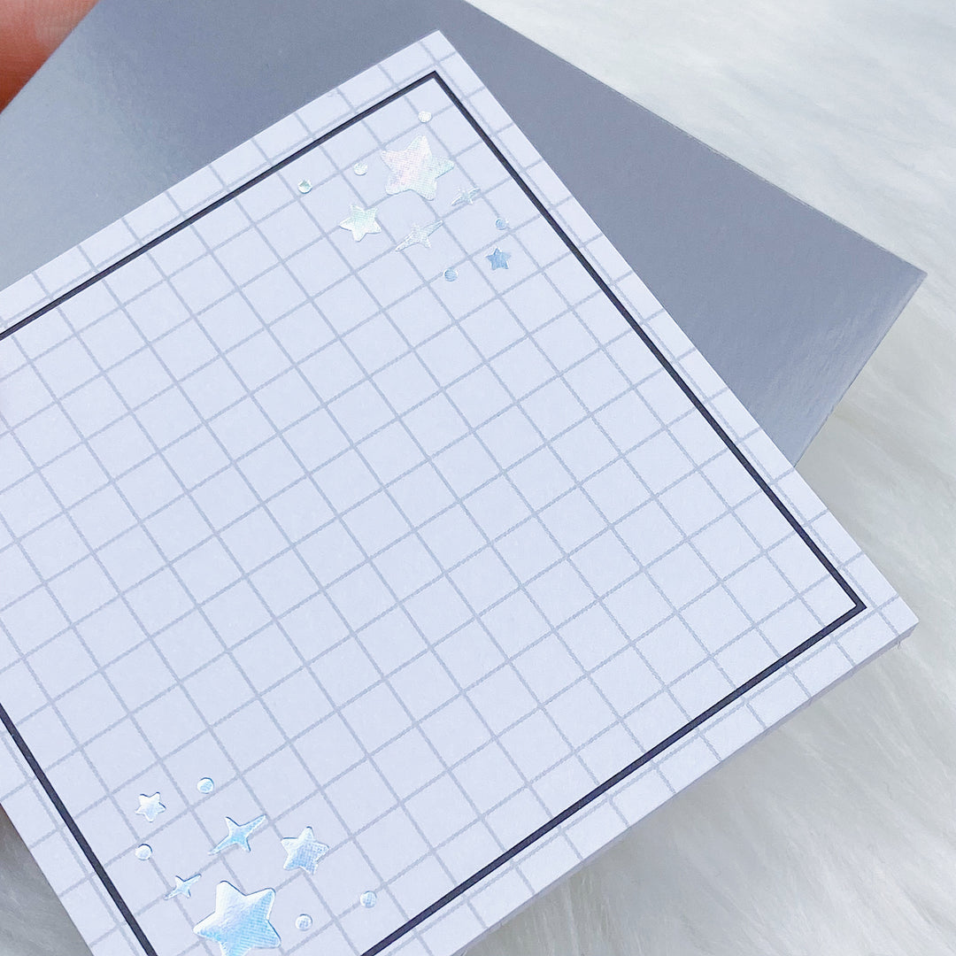 Grid + Holo Stars Sticky Note | 3x3 + 40 Sheets