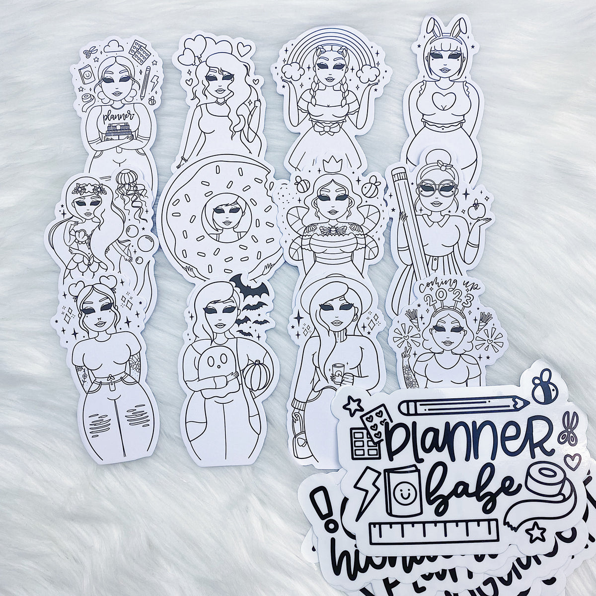 Planner Babe Sticker Die Cut Pack | Lettering Stickers | TheHoneyBShop