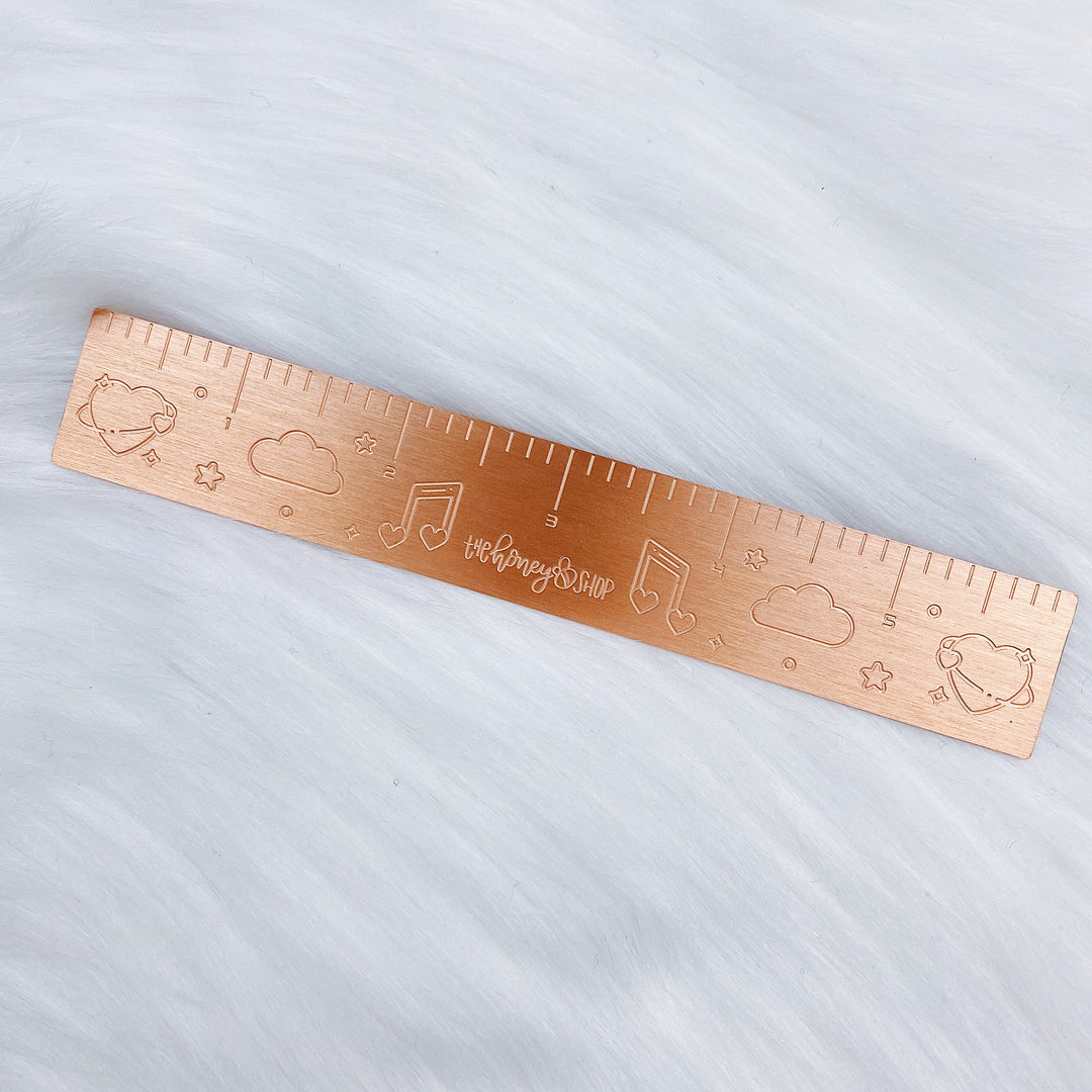 Rose Gold Engraved Ruler | Engraved Ruler | TheHoneyBShop