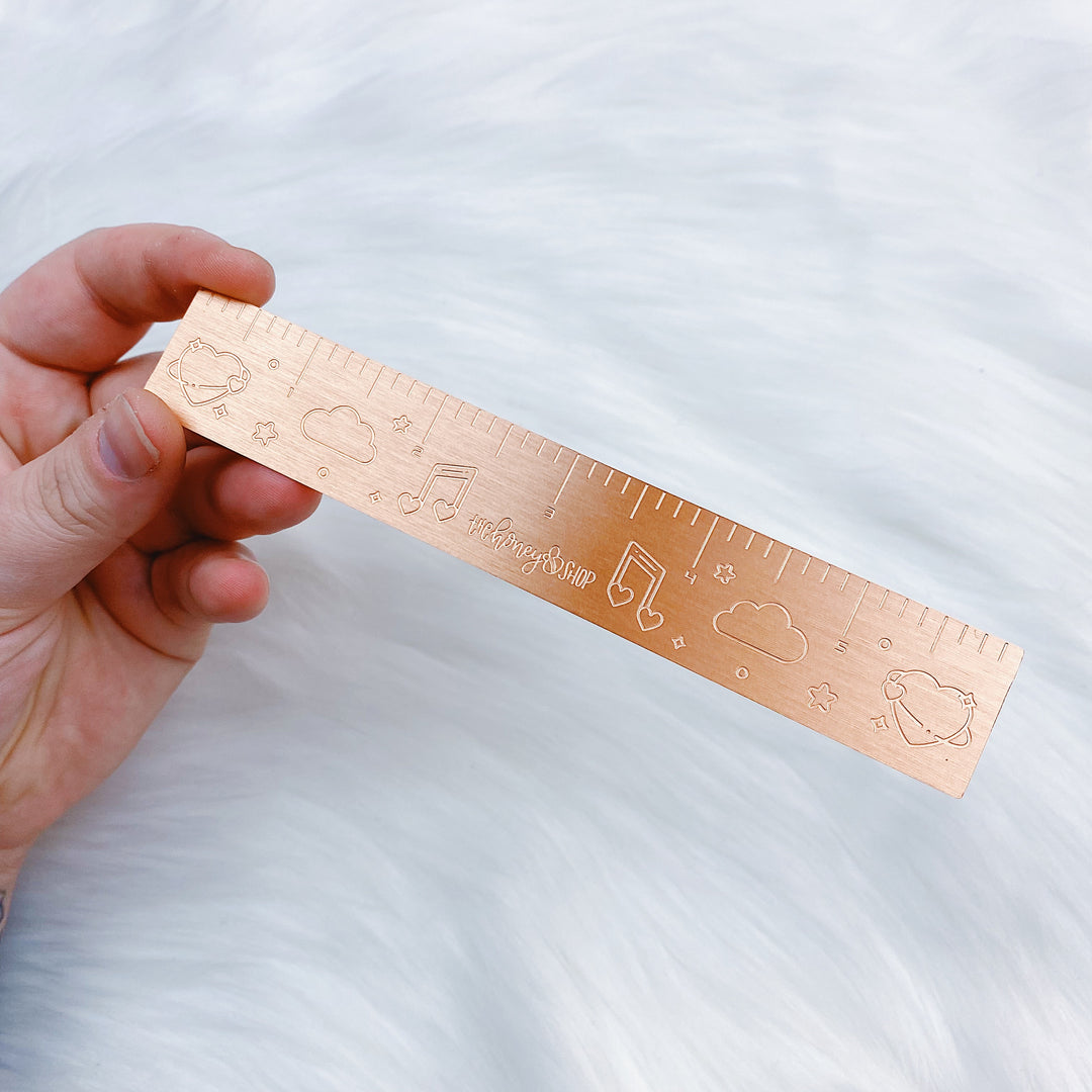Bedazzled Ruler Rose Gold Engraved Ruler | Engraved Ruler | TheHoneyBShop
