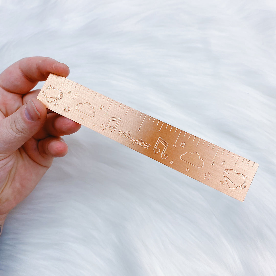 Rose Gold Engraved Ruler | Engraved Ruler | TheHoneyBShop