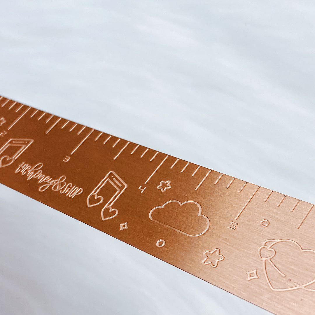 Bedazzled Ruler Rose Gold Engraved Ruler | Engraved Ruler | TheHoneyBShop