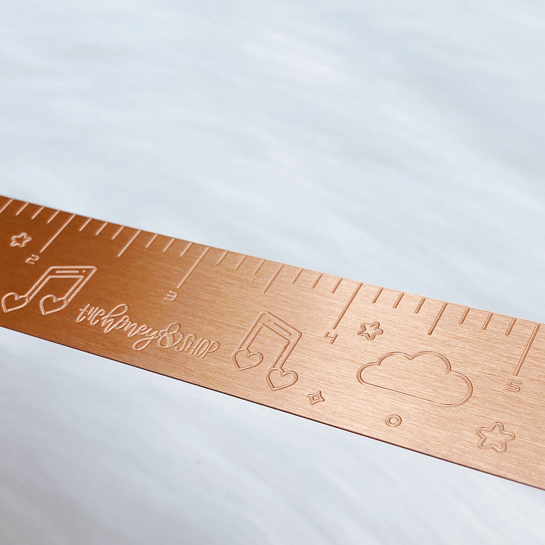 Rose Gold Engraved Ruler | Engraved Ruler | TheHoneyBShop