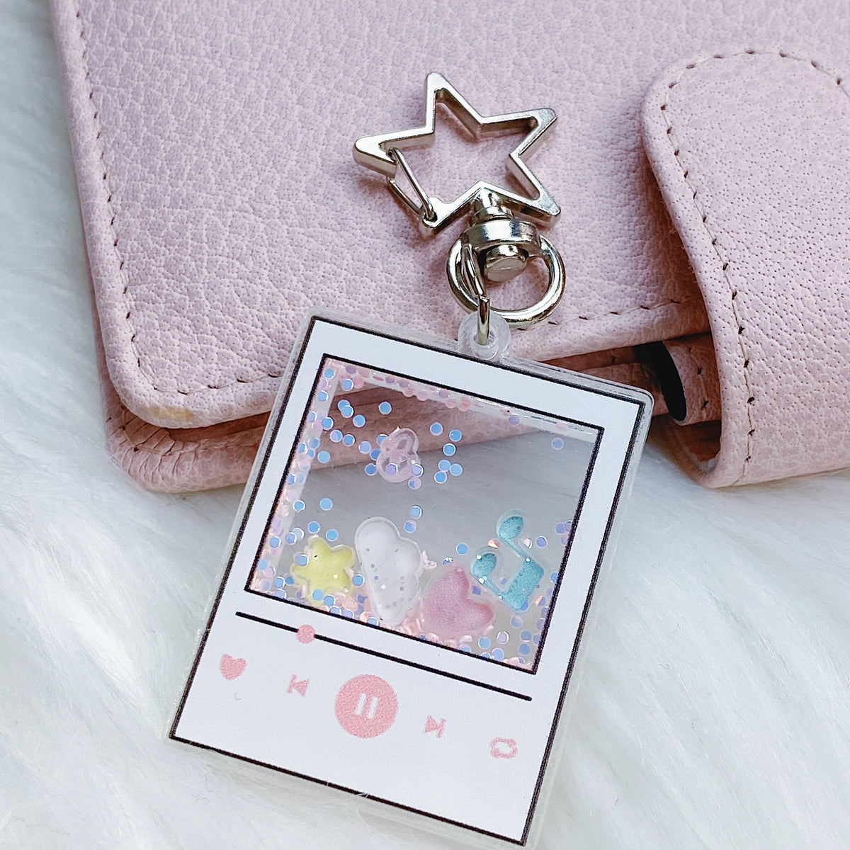 Lofi Vibes Playlist Acrylic Shaker Keychain