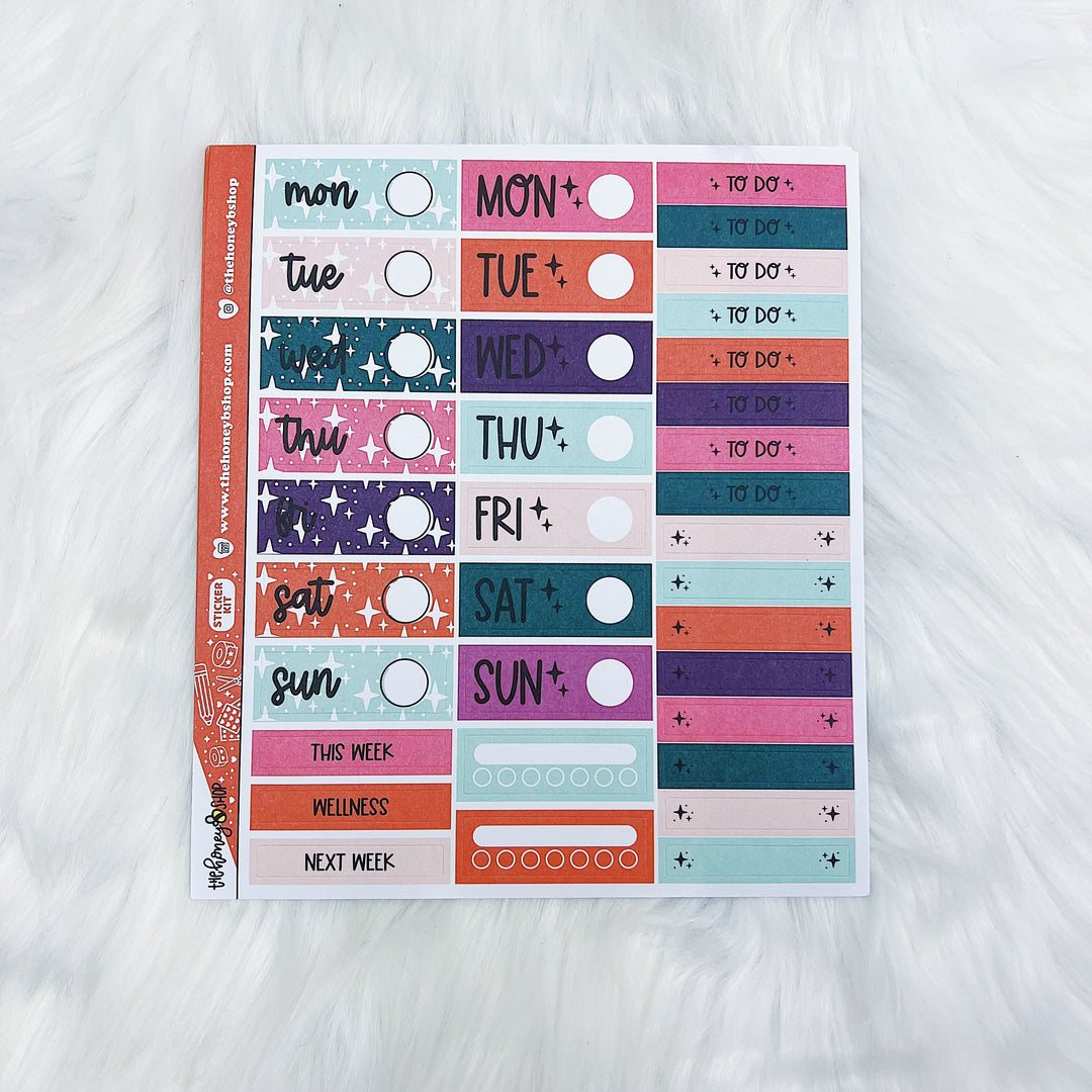 Witchy Vibes Weekly Kit | Matte Sticker Paper | 5 Pages