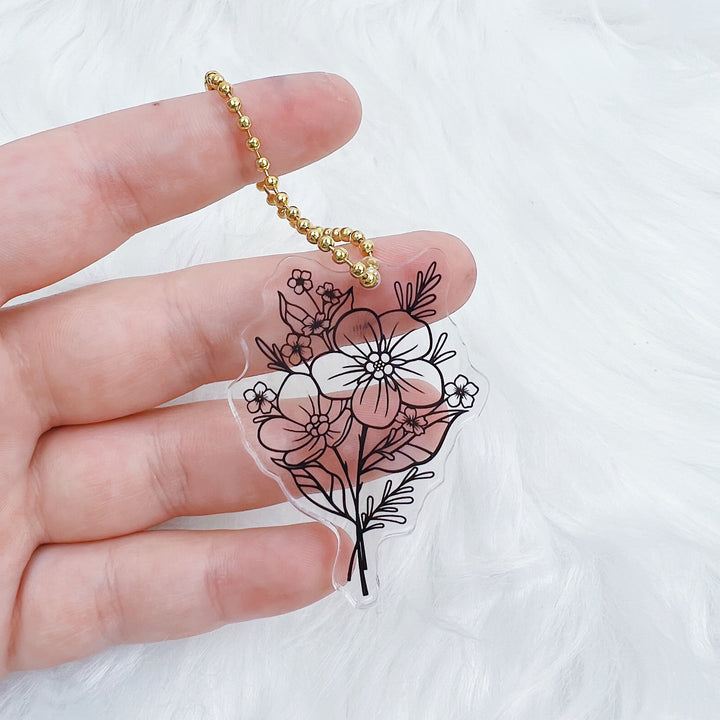 Floral Acrylic Charm