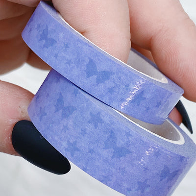 Iridescent Purple Bat Bow Magic Washi Tape Bundle | 15 + 10 MM