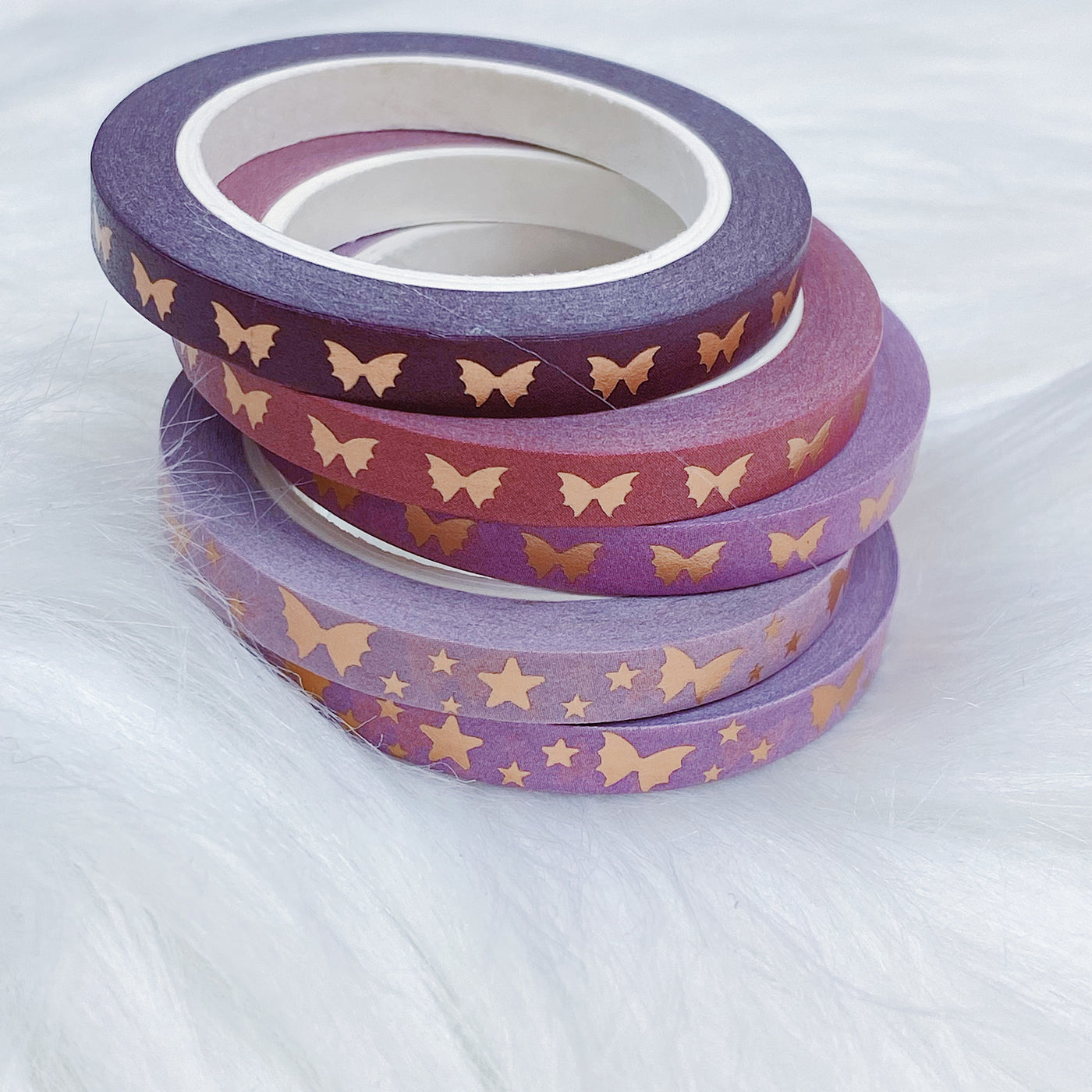 Send Me Nudes Rose Gold Baby Bat Bows Perforated Header Washi Bundle | (5) 5MM Tapes