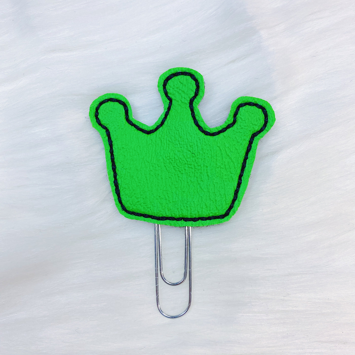 Green Crown Feltie Planner Clip