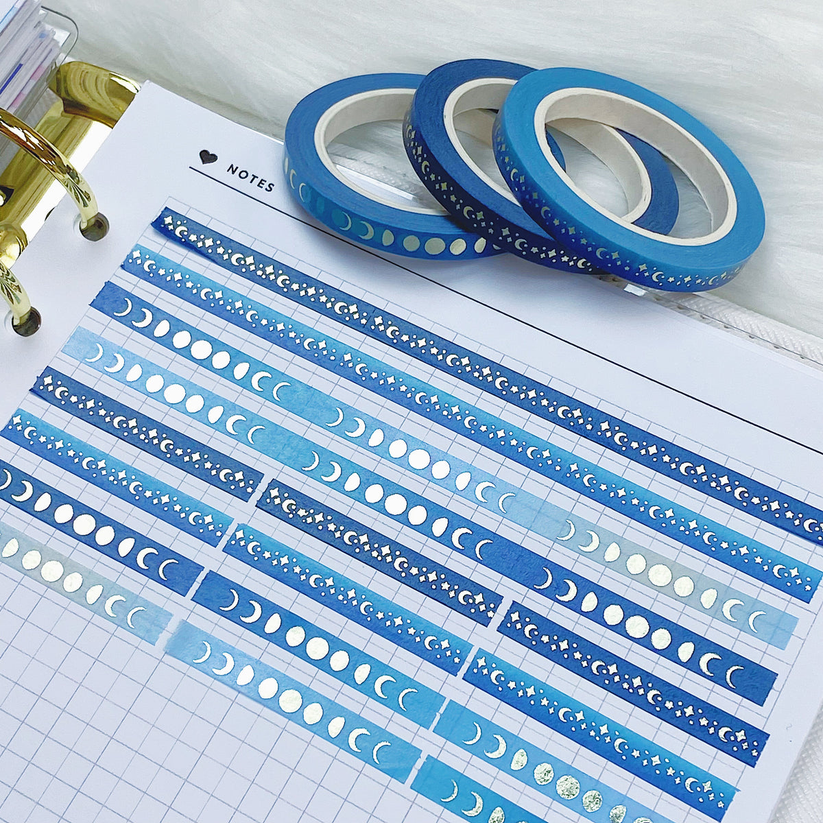 Lunar Eclipse Perforated Header Washi Bundle | (3) 5MM Tapes