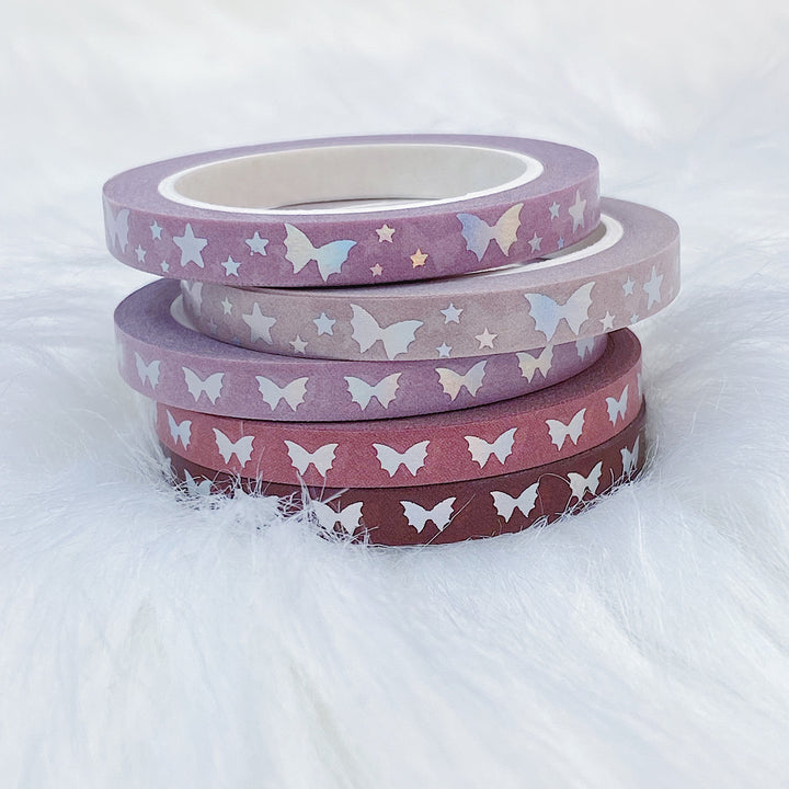 Send Me Nudes Baby Bat Bows Perforated Header Washi Bundle | (5) 5MM Tapes