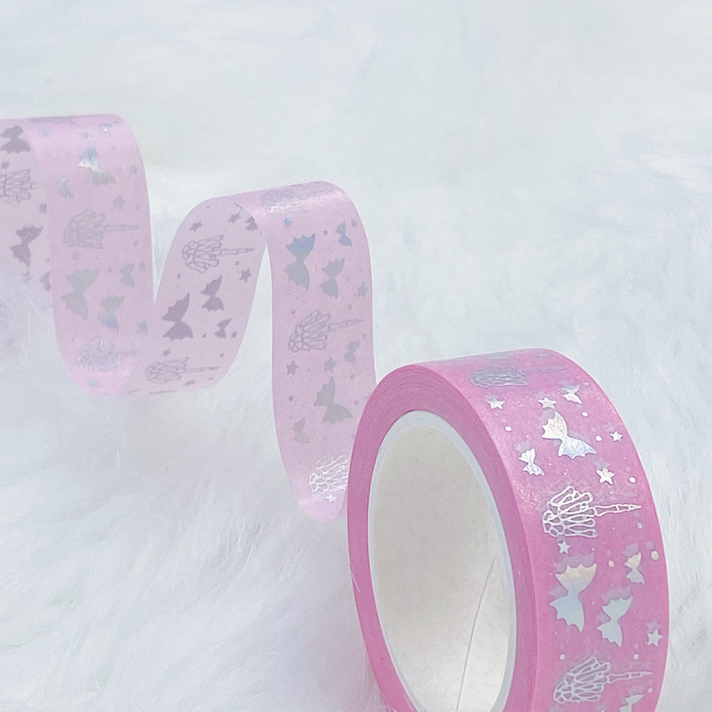 Cinta Washi mágica del dedo medio Skele | 15MM | Rosa