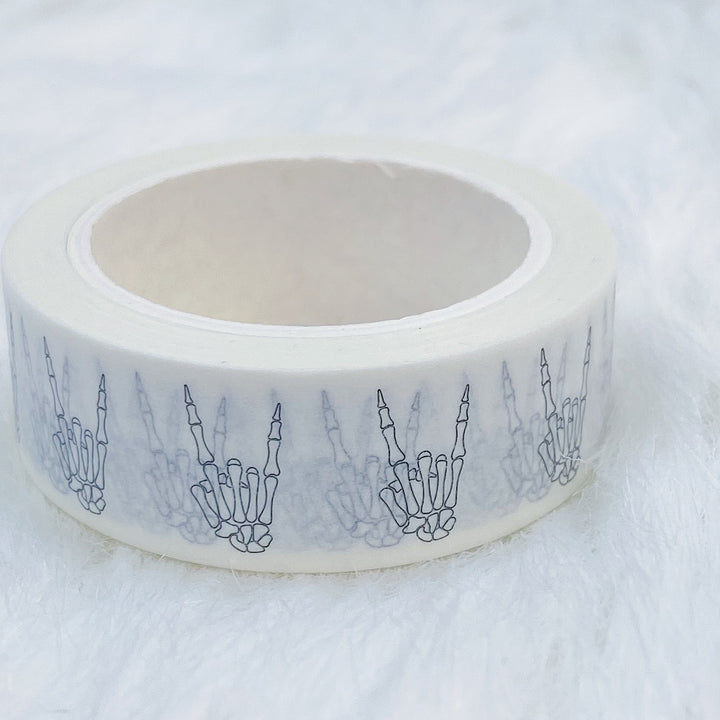 Skele Rock N' Roll Washi Tape | 15MM | White