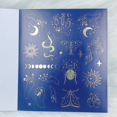 Lunar Eclipse Sticker Book | 10 Pages | Soft Gold Foiled