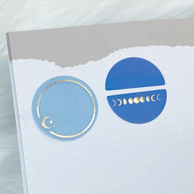 Lunar Eclipse Vellum Sticky Note Set | Soft Gold Foiled