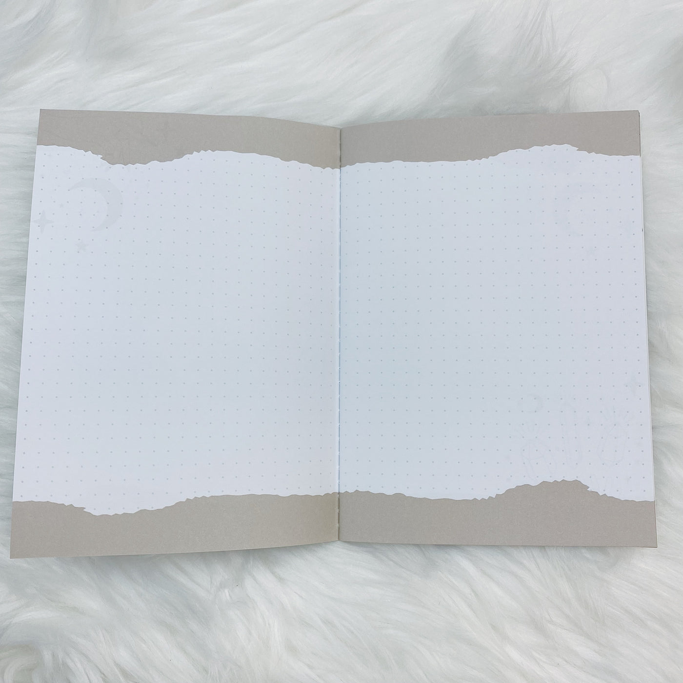 Lunar Eclipse Dreams Soft Gold Foiled B6 Notebook | Dot Grid