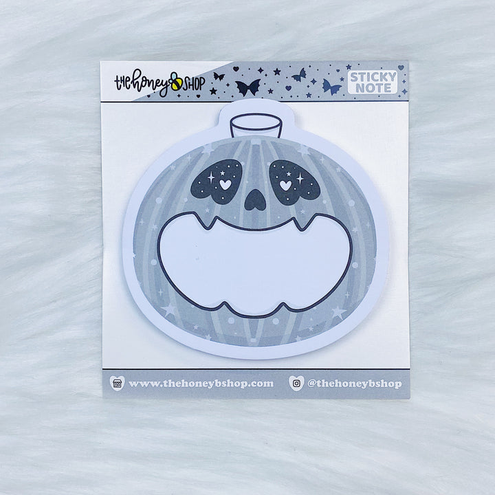 Grey Pumpkin Die Cut Sticky Note | 3x3