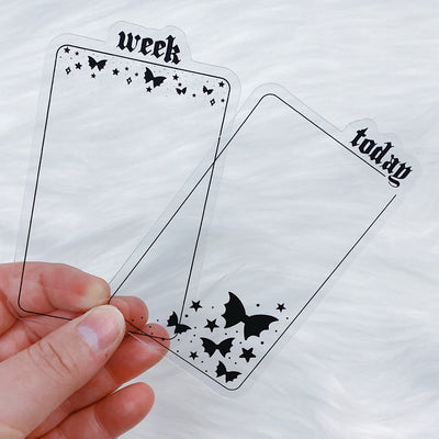 Bat Bow Clear Washi Bookmarks | Includes FOUR Bookmarks!
