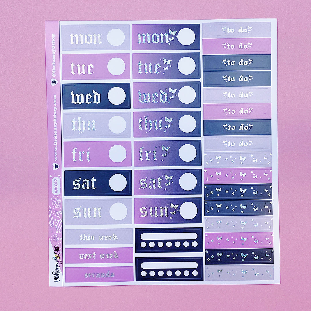 Planner Potion Weekly Kit | Choose Your Sheet Option! | Sparkly Holographic Foil