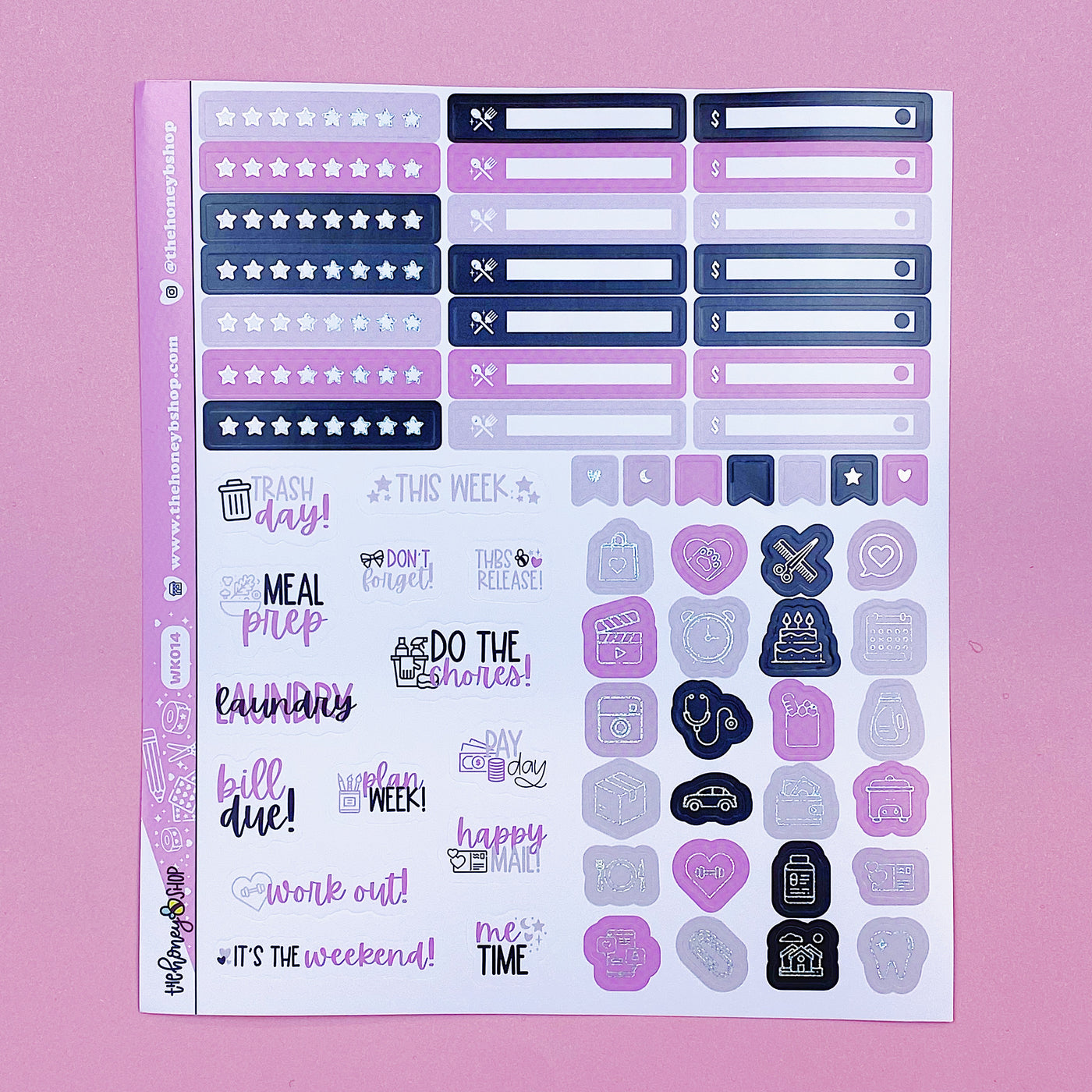 Planner Potion Weekly Kit | Choose Your Sheet Option! | Sparkly Holographic Foil