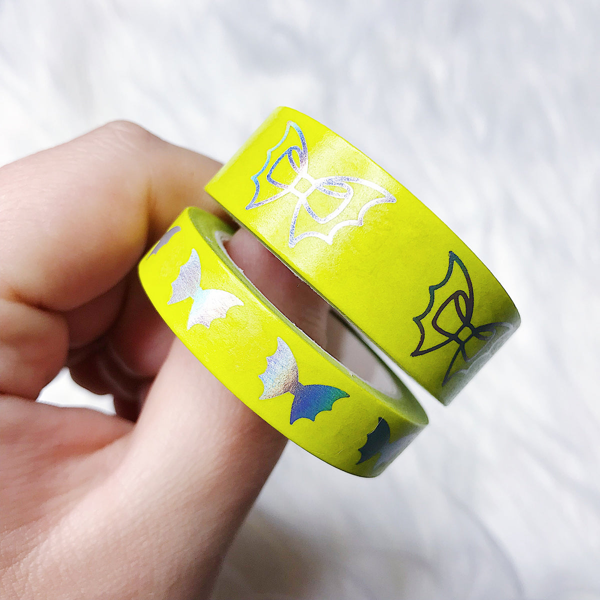 Honey B Yellow Holo Bat Bow Washi Bundle