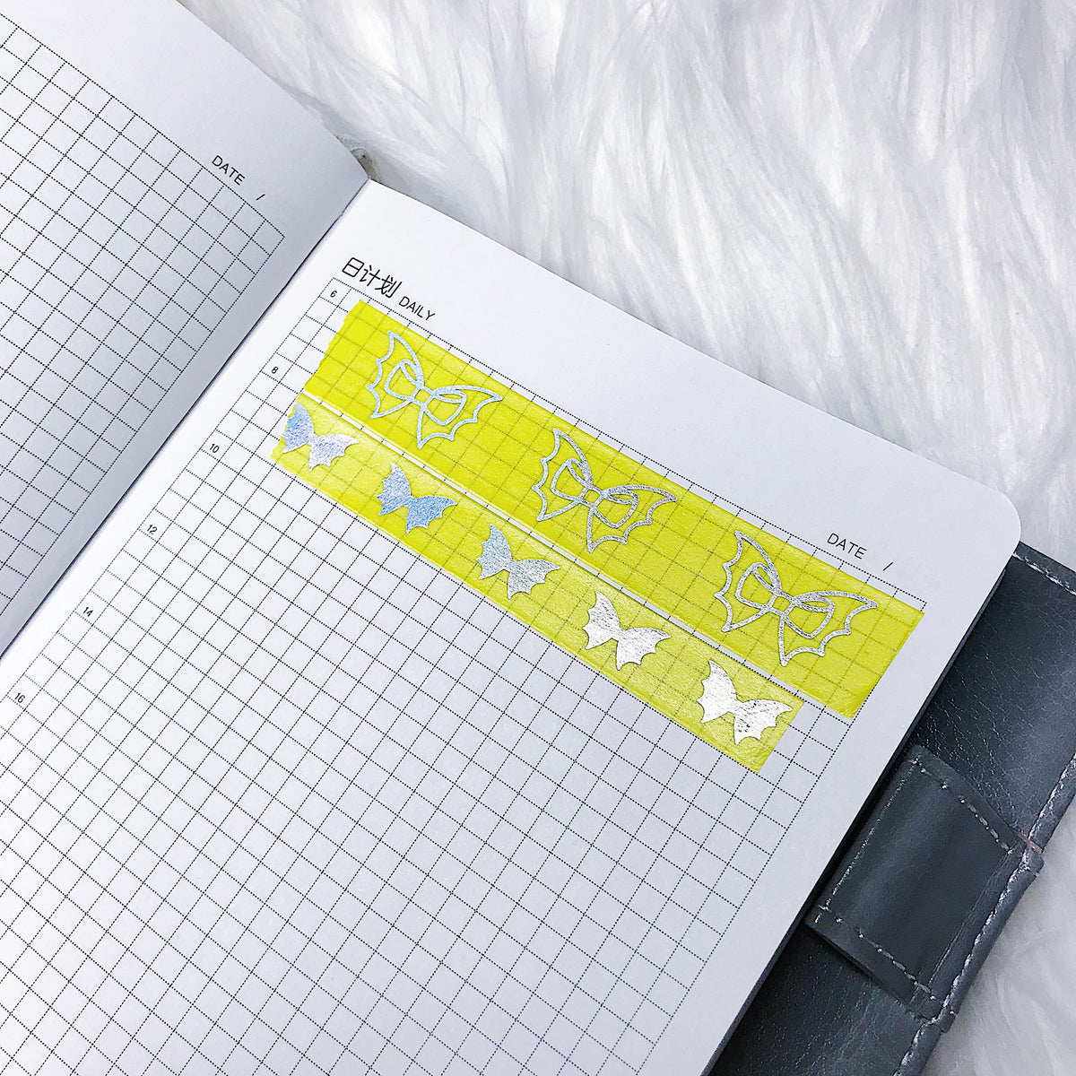 Honey B Yellow Holo Bat Bow Washi Bundle