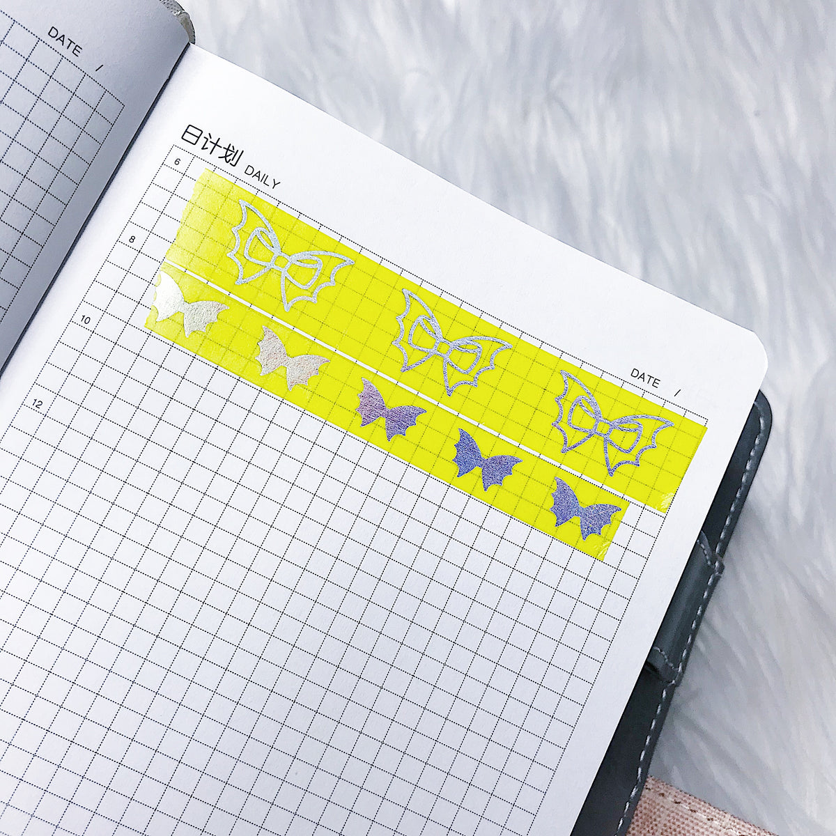 Honey B Yellow Holo Bat Bow Washi Bundle